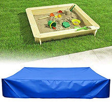 Load image into Gallery viewer, Cabilock Sandbox Cover Square Cover for Sand and Toys Away from Dust and Rain Sandbox Canopy with Drawstring Sandpit Pool Cover (Blue 150x150cm)
