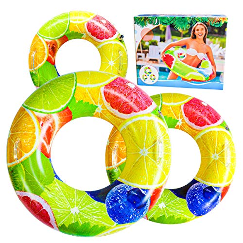3 PCS-Beach floats sets, Pool Float for Adults and Kids, Swim Ring Tube for Kids , Pool Floats with 2 Handles, Beach floats Suitable for adults and kids (S+M+L)