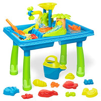 UNIH Water Table for Toddlers Outdoor Toys for Toddlers Age 2-4, Sand Table Toddler Outside Toys Play Activity Table Sandbox Toys for 2 3 4 Year Old Boys Girls