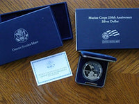 2005 - U.S. MARINE CORPS 230TH ANNIVERSARY COMMEMORATIVE - PROOF SILVER DOLLAR COIN