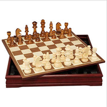 Load image into Gallery viewer, FEANG Chess Set Birch Travel Chess Set Handmade International Chess Wooden Entertainment Game Chess Set with Storage for Birthday Gift Chess Pieces (Size : Large-45cm)
