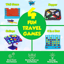 Load image into Gallery viewer, Travel Games 4-in-1 Airplane Travel Essentials, Road Trip Essentials Kids Fun Games, Easy Storage &amp; Travel Friendly, Critical Thinking and Brain Development Skills
