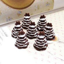 Load image into Gallery viewer, NUOBESTY 10 pcs Christmas Charm Resin Dessert Cake for DIY Scrapbooking Embellishment Craft Keychain
