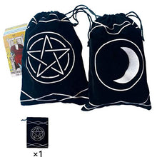 Load image into Gallery viewer, Maeaola Tarot Bag, Rune bag, Black Cloth Purse, Gift for Tarot (6 X 9 inches,One Piece)
