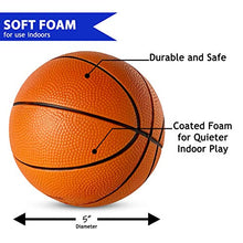 Load image into Gallery viewer, Botabee Foam Mini Basketball Set for Mini Hoop Basketball, 4 Pack | Set Includes (2) 4&quot; Foam Basketballs and (2) 5&quot; Foam Basketballs
