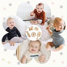 Load image into Gallery viewer, Natural Wooden Teether Rattles Gym Intellectual Puzzle Toys 5pc Set Montessori Toys Baby Shower Gift
