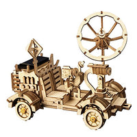 ROKR Assemble Solar Energy Powered Cars-Moveable 3D Wooden Puzzle Toys-Funny Teaching Educational-Home Deco-Model Building Sets-Best Christmas,Birthday Gift for Boys,Children,Adult (Moon Buggy)
