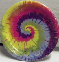 Load image into Gallery viewer, 7in Tye-Dye Swirl Dessert Plates 8pk
