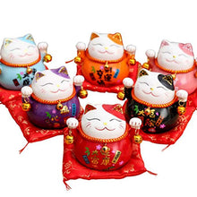 Load image into Gallery viewer, IMIKEYA Anime Piggy Bank Ceramic Maneki Neko Lucky Cat Coin Bank Animal Money Bank Money Holder Saving Pot for Girls Boys Birthday Party Favors Blue Cat Bank
