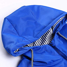 Load image into Gallery viewer, Cuekondy Women Men Cycling Jackets Long Sleeve Raincoat Hooded Outdoor Anti-UV Sunscreen Jacket Drawstring Adjustable Blue
