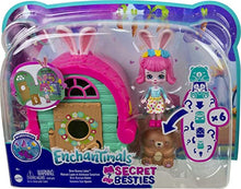 Load image into Gallery viewer, Enchantimals Bree Bunny Cabin (5.8-in) with 1 Doll (3.5-in), 5 Animal Figures, and 1 Food Accessory, Harvest Hills Collection, Great Gift for Kids Ages 3 and Up
