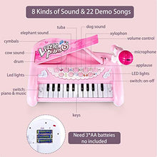 Load image into Gallery viewer, ZMZS First Birthday Toddler Piano Toys for 1 Year Old Girls, Baby Musical Keyboard 22 Keys Kids Age 1 2 3 Play Instrument with Microphone
