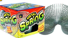 Load image into Gallery viewer, JA-RU Big Metal Spring Toy Set 2.5&quot; (1 Unit) ADD Stress Relief Fidget Toys. Magic Toys for Kids Springs Great Easter Basket Stuffers Party Favors | Plus Bouncy Ball 1701-1A
