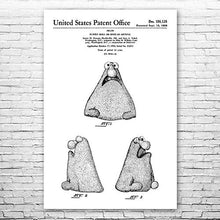 Load image into Gallery viewer, Patent Earth Wontkins Puppet Poster Print, Puppeteer Gift, Puppet Design, Puppet Wall Art, Vintage Puppet, Toy Collector Gift Black &amp; White (8 inch x 10 inch)
