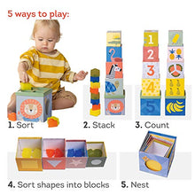 Load image into Gallery viewer, Taf Toys Savannah Sort &amp; Stack for Infants &amp; Toddlers, Perfect for Stacking, Nesting, Sorting, Counting &amp; Learning Colors &amp; Shapes. Educational Toy for 12 Months &amp; up, Includes 5 Boxes &amp; 8 Shapes
