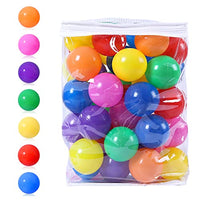 PlayMaty Ball Pit Balls - 2.75inches Pool Plastic Balls Phthalate & BPA Free Crush Proof Stress Balls Swim Pit Fun Toy with Storage Bag for Baby Playhouse Pool Birthday Party Decoration Pack of 50