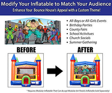 Load image into Gallery viewer, TentandTable Modular Art Panel for Bounce Houses, Slides, or Combos | Brave Knight | Fits Most 13-Foot Wide Commercial Inflatables
