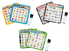Load image into Gallery viewer, Designs by DH Travel Games Bingo 3 Game Set - Roadside Vehicle and Road Sign
