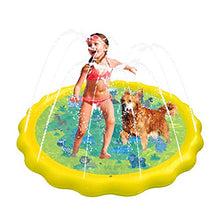 Load image into Gallery viewer, 68&quot;Sprinkler for Kids Outdoor Inflatable Sprinkler Water Sprinkler for Kids Dogs Extra Large Children&#39;s Sprinkler Pool Water Baby Wading Swimming Pool for 3+ Years Old Baby and Toddler Girls(yellow)
