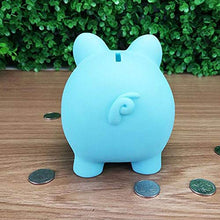 Load image into Gallery viewer, Cute Piggy Bank Girls Boys Blue Coin Savings Jar. Plastic Money Bank
