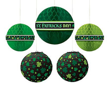 Load image into Gallery viewer, amscan Party Supplies, St. Patrick&#39;s Day Hanging Bouquet, Party Decorations, Multisizes, Green, 5ct
