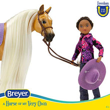 Load image into Gallery viewer, Breyer Horses Freedom Series Horse and Western Rider Set | Charm &amp; Gabi | Horse and Rider Set | Horse Toy | 9.75&quot; x 7&quot; | 1:12 Scale | Model #61146 , Brown
