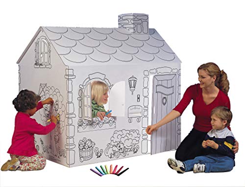 My Very Own House Cardboard Coloring Playhouse Cottage, 49