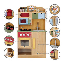 Load image into Gallery viewer, Filii - Little Chef Florence Classic Play Kitchen - Wood Grain &amp; Spatula Set
