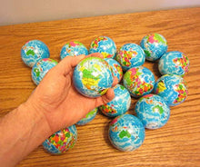 Load image into Gallery viewer, 1 New World Globe Stress Relief Ball 3&quot; Foam Hand Therapy Squeeze Toy Balls
