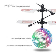 Load image into Gallery viewer, RC Flying Ball Toys, WEKITY Hand Spinner Drone Helicopter Ball Built-in Shinning LED Flashing Light Aircraft Helicopter Induction Toy for Kids Teenagers Gifts for Indoor Outdoor Games (RC Flying Toy)
