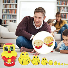 Load image into Gallery viewer, KOqwez33 Russian Wood Stacking Nesting Dolls Set,1 Set Lovely Nesting Dolls Animal Design Ten Layers Cartoon Chick Matrioska Toy for Child - Yellow
