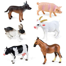 Load image into Gallery viewer, Farm Animals Toys, Yarloo Realistic Solid Farm Animal Figures for Kids, Large Educational Farm Sets with Gift Package for Boys Girls Toddlers Party Favor, 6 Piece Include: Cow,Horse, Goat and More

