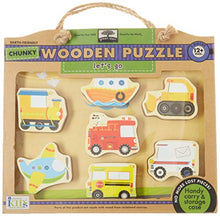 Load image into Gallery viewer, Innovative Kids Green Start Chunky Wooden Puzzles: Let&#39;s Go
