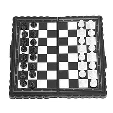 Load image into Gallery viewer, Travel Chess Set, Portable Plastic Folding Chessboard Magnetic Chess Set Game for Party Family Activities, Size 133x127 mm
