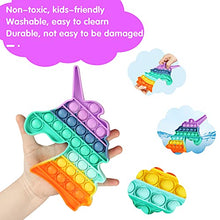 Load image into Gallery viewer, HiUnicorn Rainbow Unicorn Fidget Toy with Pop Sound, Horse Push Bubbles Poppers School Party Games Toys Crafts Gift for Kids Girls, Popping Sensory Toy Autism Stress Reliever(1 Pack Rainbow Unicorn)
