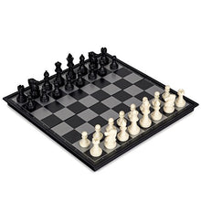 Load image into Gallery viewer, Yellow Mountain Imports 2 In 1 Travel Magnetic Chess And Checkers   12.5&quot;
