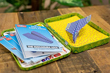 Load image into Gallery viewer, Bendon TS Shure Paper Airplanes Mini Activity Tin with 20 Paper Airplanes and Sticker Sheet 50435
