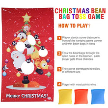 Load image into Gallery viewer, Christmas Bean Bag Toss Game Christmas Themed Party Favor Supplies for Kids Indoor Outdoor, 53&#39;&#39; X 30&#39;&#39;
