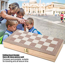 Load image into Gallery viewer, ViaGasaFamido Handmade Travel Chess Set, Folding Handmade Portable Travel Chess Board Game Sets with Game Pieces Storage Slots for Kids and Adults

