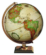 Load image into Gallery viewer, Replogle 12&quot; Antique World Classic Globe with Square Base and Bonus Two-Side Laminated map(USA&amp;World) 12&quot;/30cm Diameter
