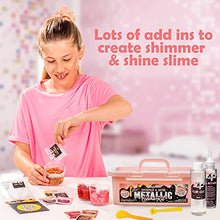 Load image into Gallery viewer, Original Stationery Mini Metallic Shimmery Shine Slime Kit for Girls, Make Metallic Rose Gold Slime and Christmas Slime, Fun Christmas Crafts for Kids
