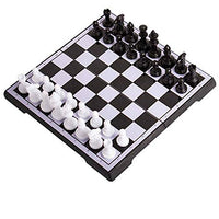 HJUIK Chess Game Set 2020 New Magnetic Chess Set Chess Portable Travel Chess Set Plastic Chess Game Magnetic Chess Pieces Folding Chessboard As Gift Toy (Color : Black 2 Size S)