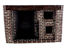 Load image into Gallery viewer, Town Square Miniatures Colonial Fieldstone Walk in Fireplace
