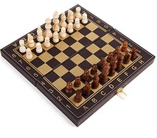 Load image into Gallery viewer, Professional Tournament Chess Set Folding Wooden Standard Travel International Chess Game Board Set, European Chess Set, Handmade Portable Travel Chess Board, The Best Gift For Family, Children, Frien
