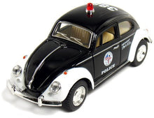 Load image into Gallery viewer, 5 Classic Volkswage 1967 Beetle Police car 1:32 Scale (Black/White) by Kinsmart
