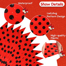 Load image into Gallery viewer, 20M/65Ft Red Black Polka Dot Banner Ladybug Birthday Party Decorations Triangle Flag Fabric Pennant Garland Bunting for Ladybug Theme Wedding Birthday Party Christmas Baby Shower Decor

