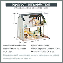 Load image into Gallery viewer, Fsolis DIY Dollhouse Miniature Kit with Furniture, 3D Wooden Miniature House with Dust Cover, Miniature Dolls House kit (QL01)
