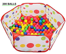 Load image into Gallery viewer, Click N&#39; Play Pack of 200 Phthalate Free BPA Free Crush Proof Plastic Ball, Pit Balls - 6 Bright Colors in Reusable and Durable Storage Mesh Bag with Zipper
