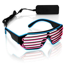 Load image into Gallery viewer, Ultra Electro Luminescent Sunglasses Blue and Pink
