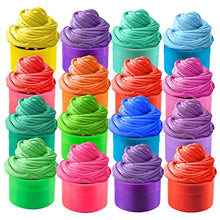 Load image into Gallery viewer, Squeeze Craft Puff Slime - 12 Pack Jumbo Mud Putty Assorted Bright Colors - 2 Oz. per Container - for Sensory and Tactile Stimulation, Event Prizes, DIY Projects, Educational Game, Fidget Toy
